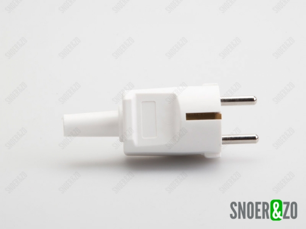 Tule stekker wit met randaarde