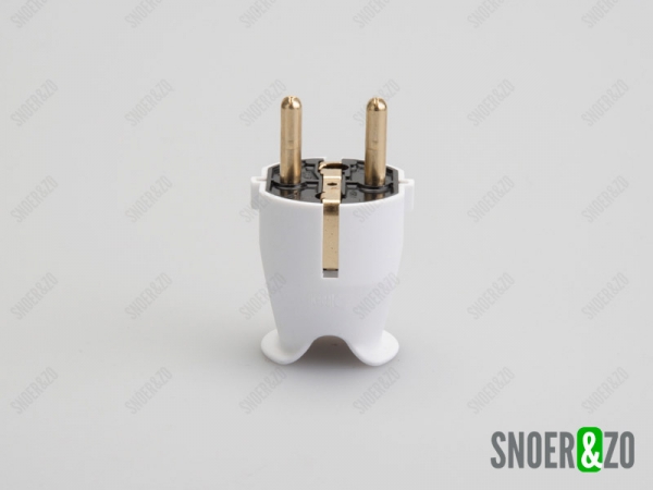 Stekker wit rond met randaarde en penaarde