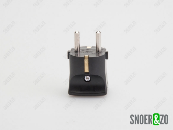 Stekker zwart met randaarde