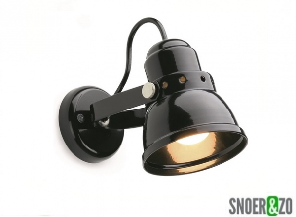Wandlamp metaal zwart E27