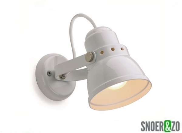 Wandlamp metaal wit E27
