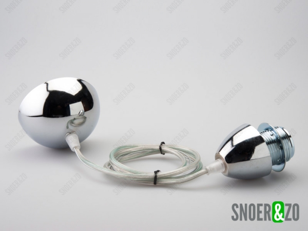 Pendel chroom met staaldraad E27