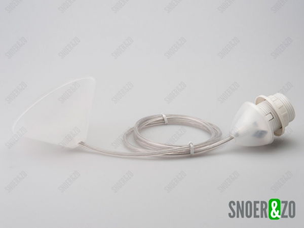 Snoerpendel transparant 140 cm E27