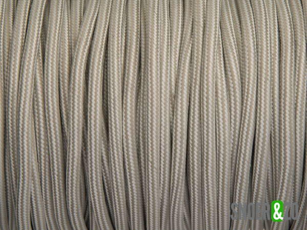 Grijs-wit stofsnoer striped