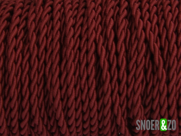 Gedraaid stofsnoer bordeaux rood