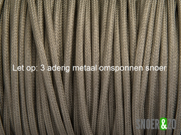Metaal omsponnen strijkijzersnoer 3 aderig