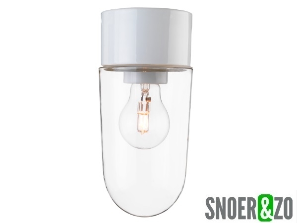 Ifö Electric plafondlamp porselein wit helder puntglas