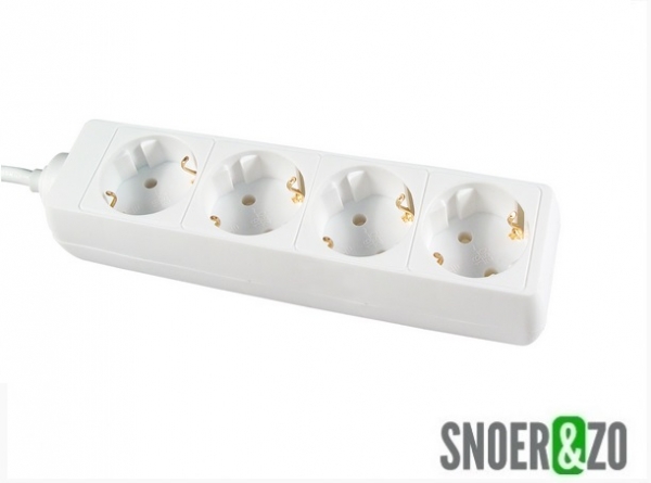 Tafelcontactdoos 4 voudig 5 mtr