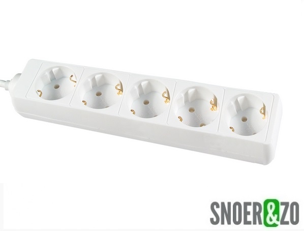 Tafelcontactdoos 5 voudig 5 mtr