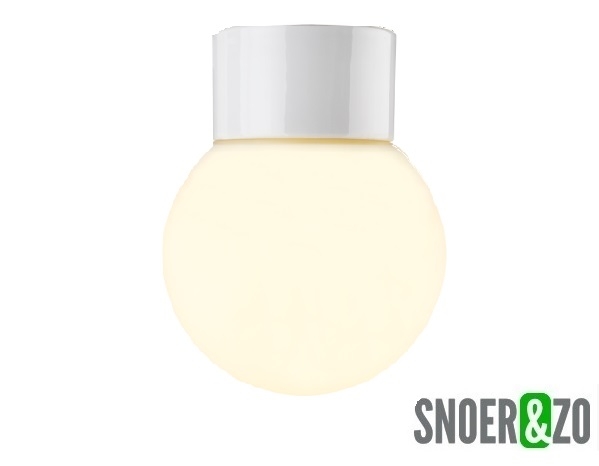 Ifö Electric plafondlamp porselein wit bol opaal glas E27