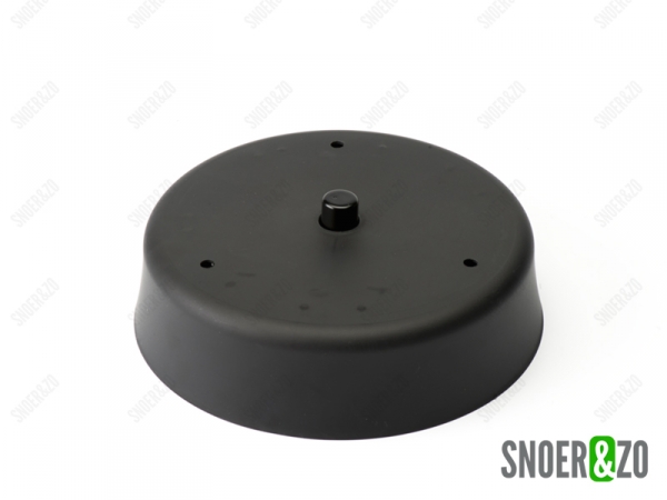 Plafondkap kunststof zwart met 3 gaten