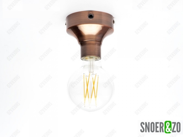 Plafondlamp Tasso koper E27