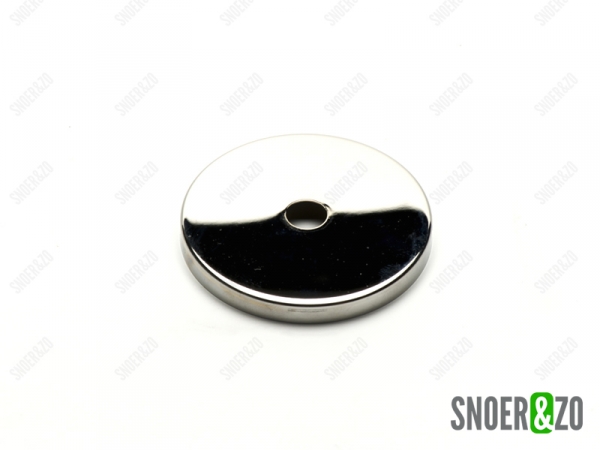 Afdekplaat chroom cilinder 6cm