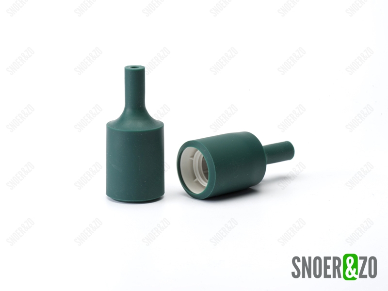 Fittinghuls siliconen cilinder donkergroen E27