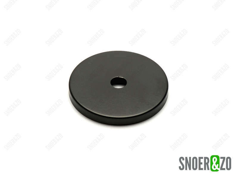 Afdekplaat zwart cilinder 6cm