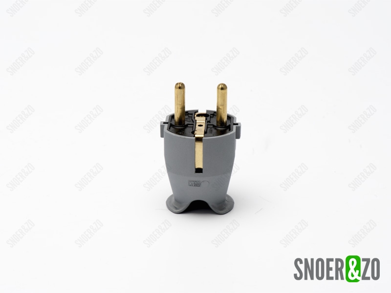 Stekker zilver rond met randaarde en penaarde