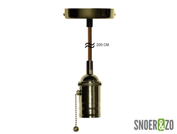 Segula Xtra Line pendel met trekschakelaar E27 brons