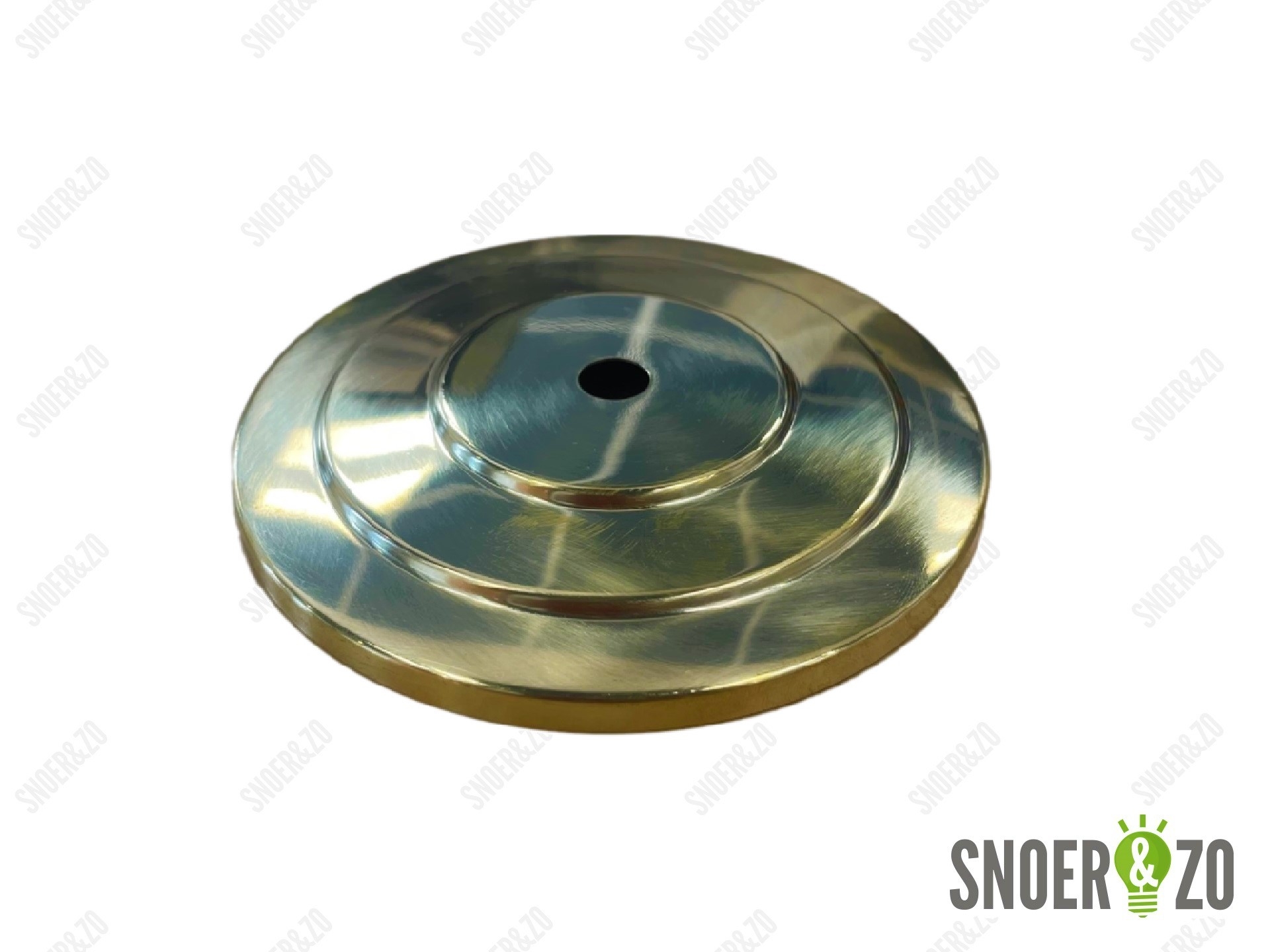 Afdekplaat messing getrapt 18 cm