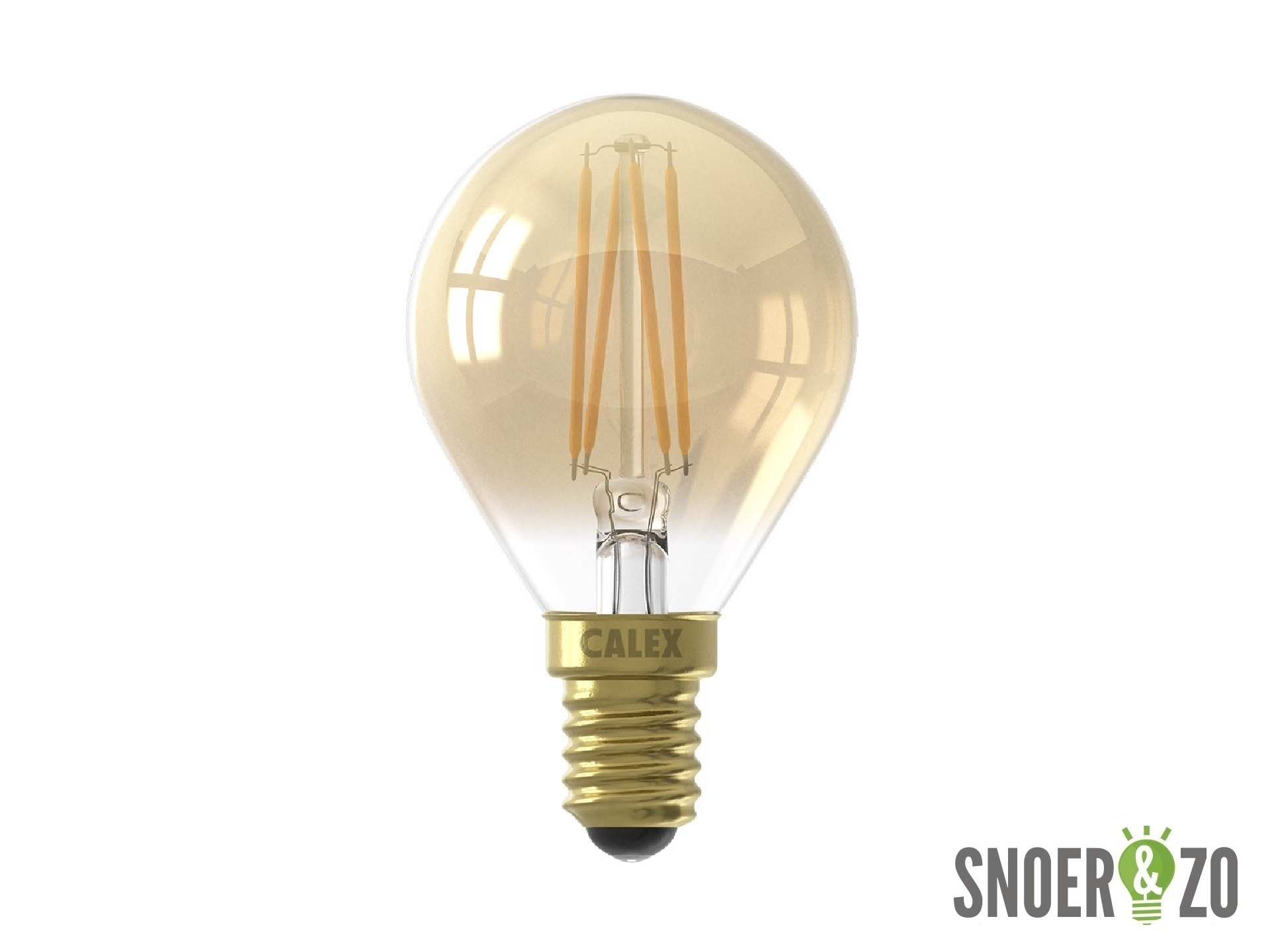 Calex LED filament kogel 3.5W E14 goud dimbaar