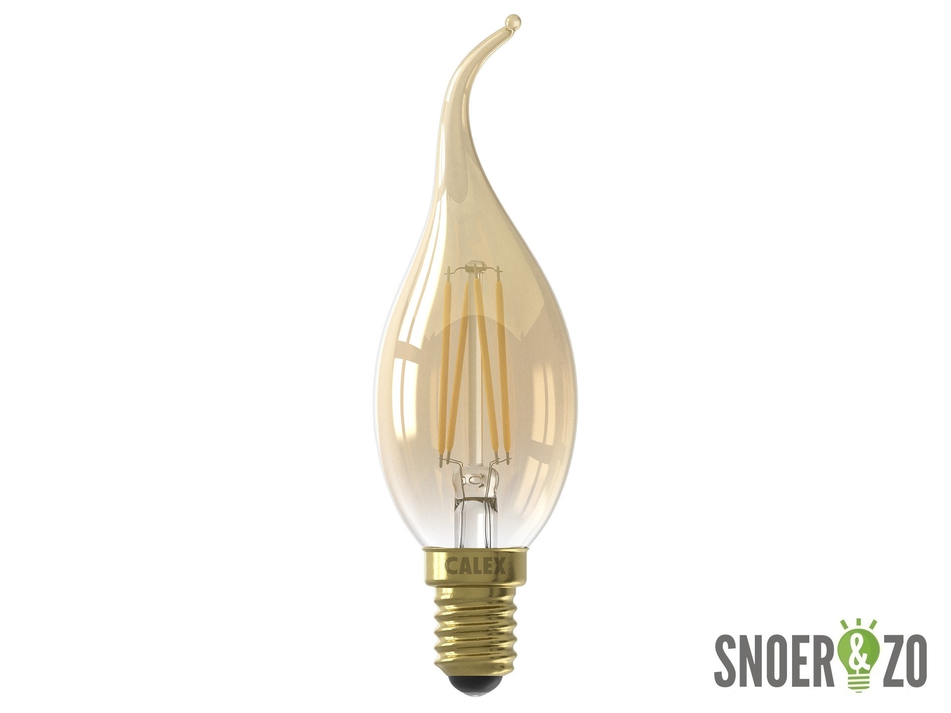 Calex LED filament tipkaars 3.5W E14 goud dimbaar