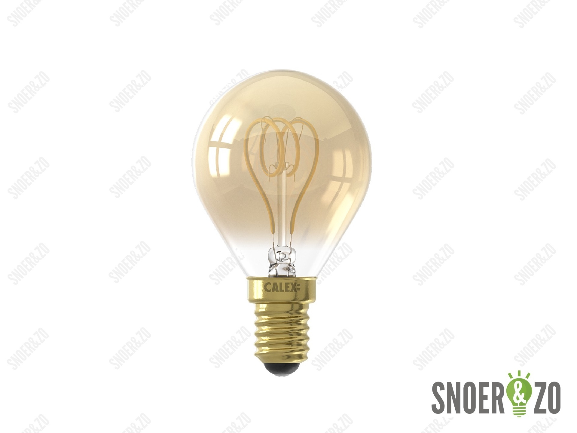 Calex LED flex filament kogel 4W E14 goud dimbaar