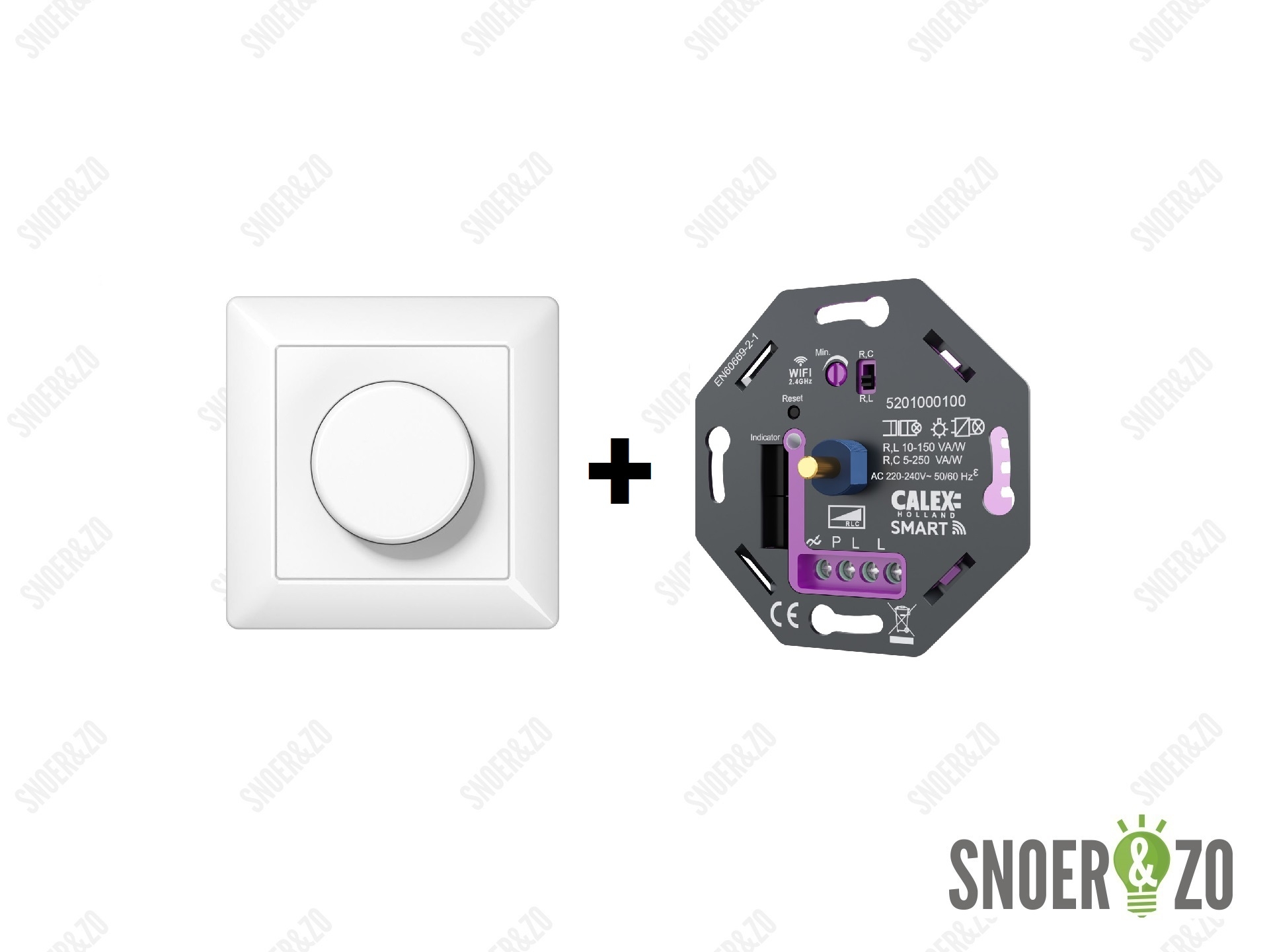 Calex Smart WiFi dimmer led 5-250W - Jung AS500 wit set
