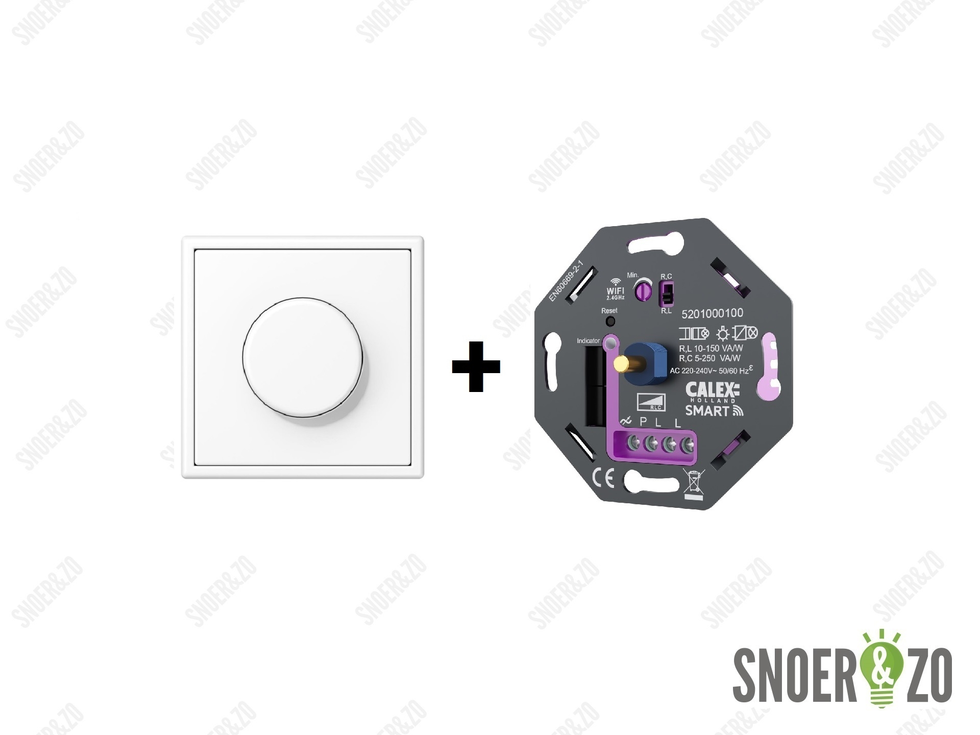Calex Smart WiFi dimmer led 5-250W - Jung LS990 wit set