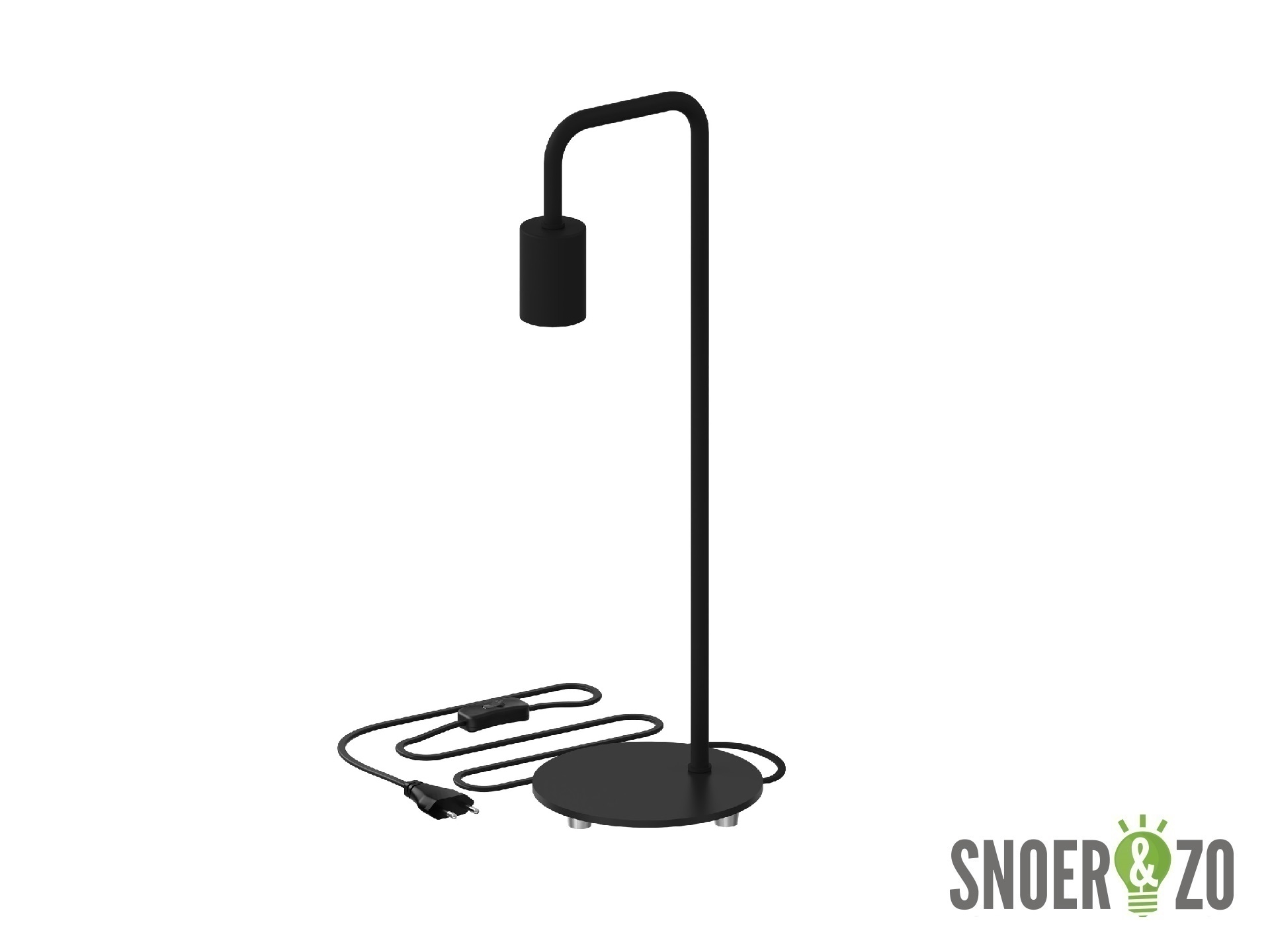 Calex U-Line tafellamp mat zwart E27