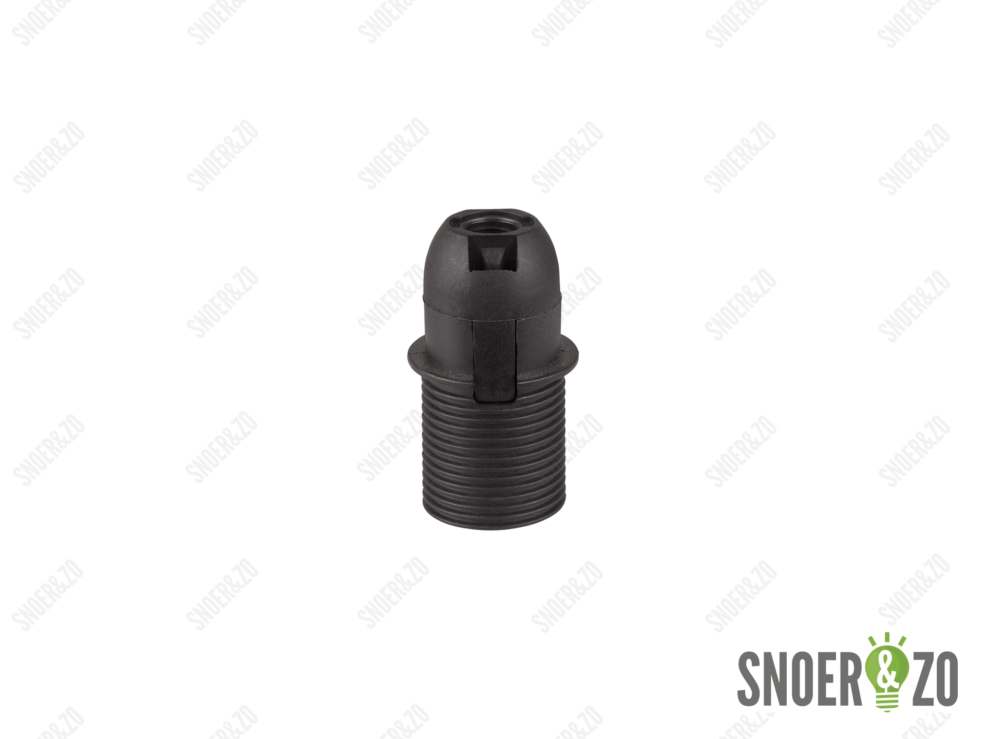 Fitting E14 klik zwart verhoogd