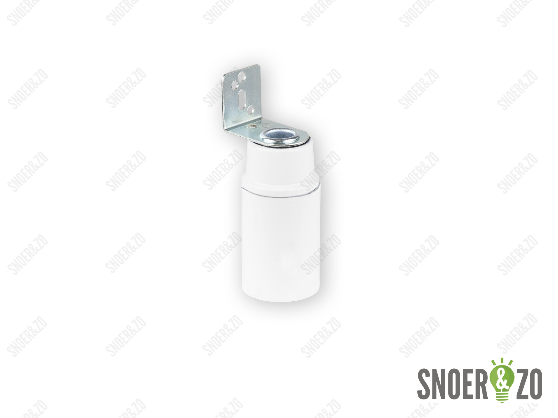 Fitting E14 wit glad met haakse beugel