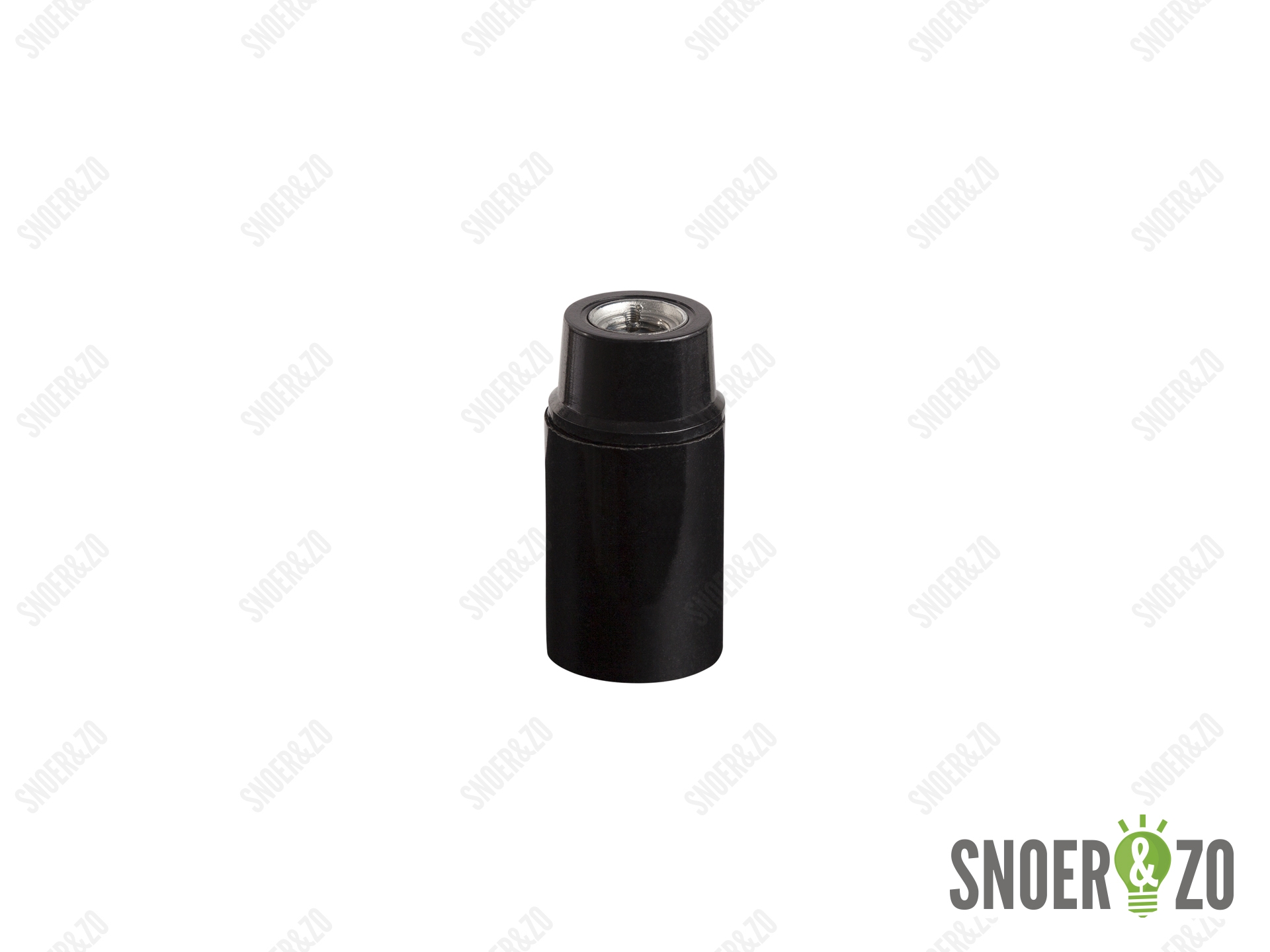 Fitting E14 zwart glad