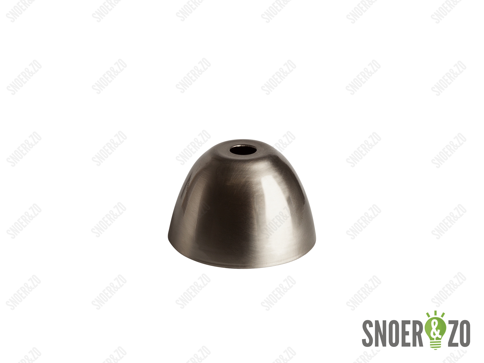 Fittinghuls E27 geborsteld nikkel ( RVS look ) tuit model