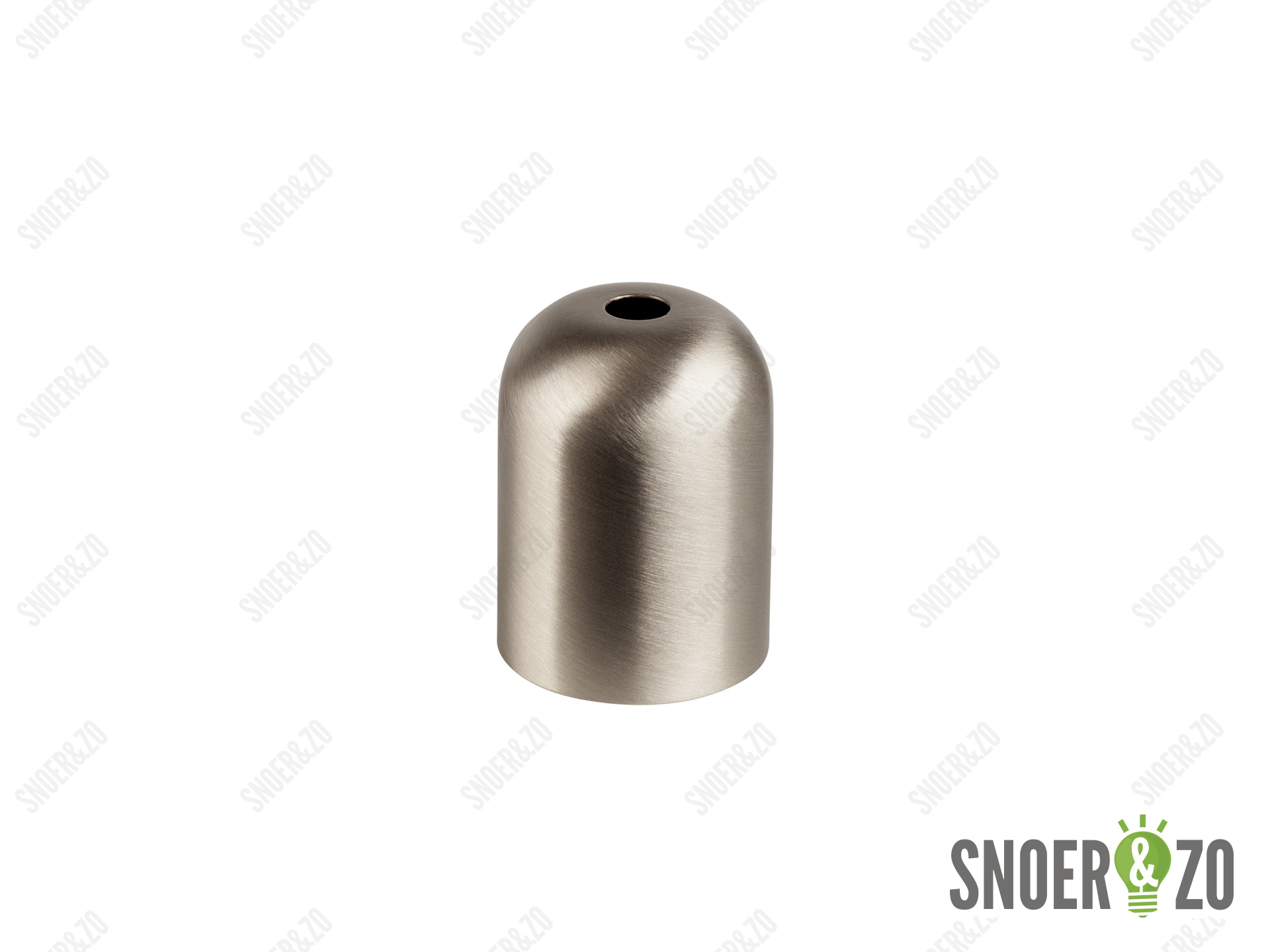 Fittinghuls E27 geborsteld nikkel ( RVS  look )