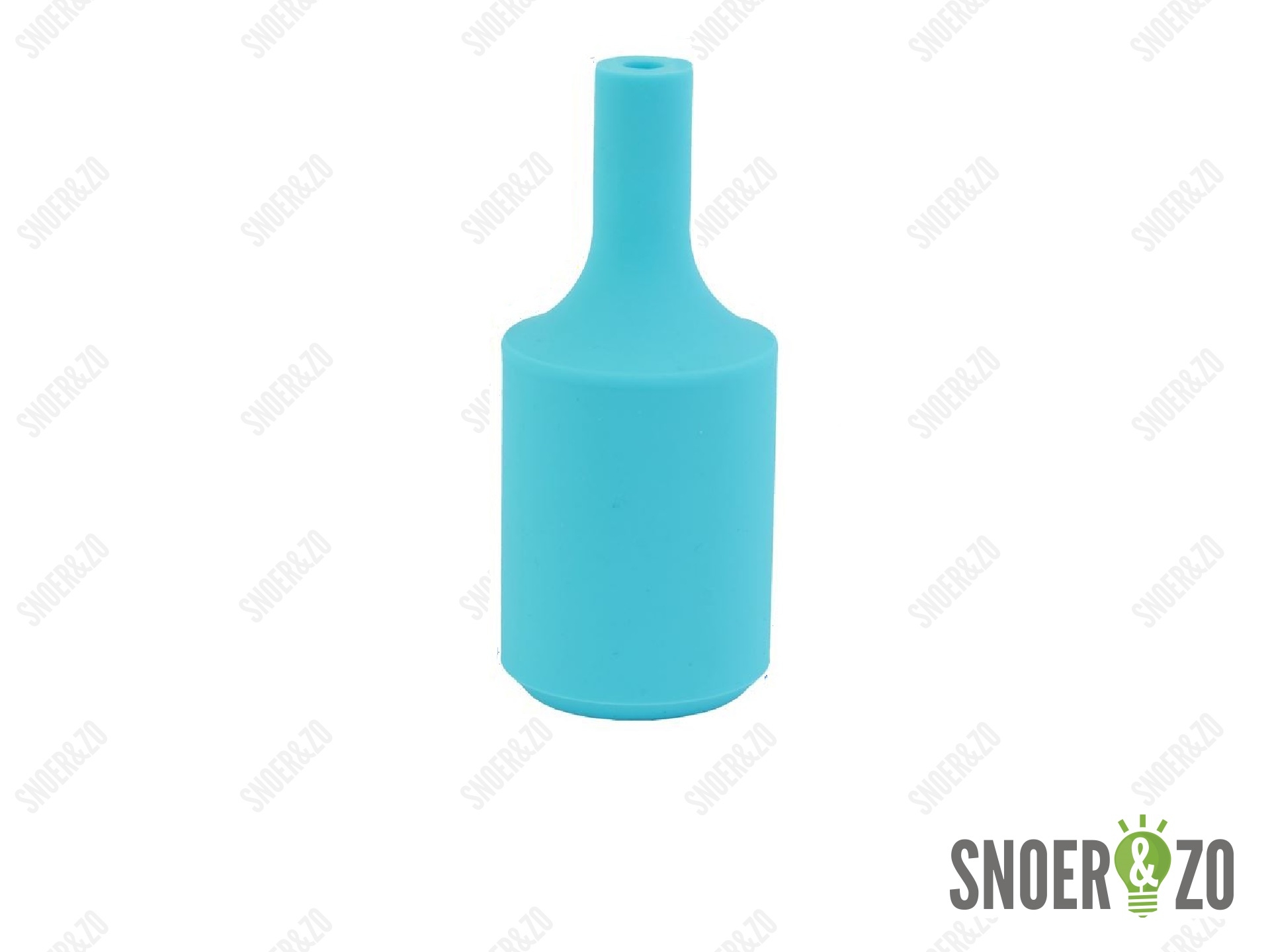 Fittinghuls siliconen cilinder lichtblauw E27