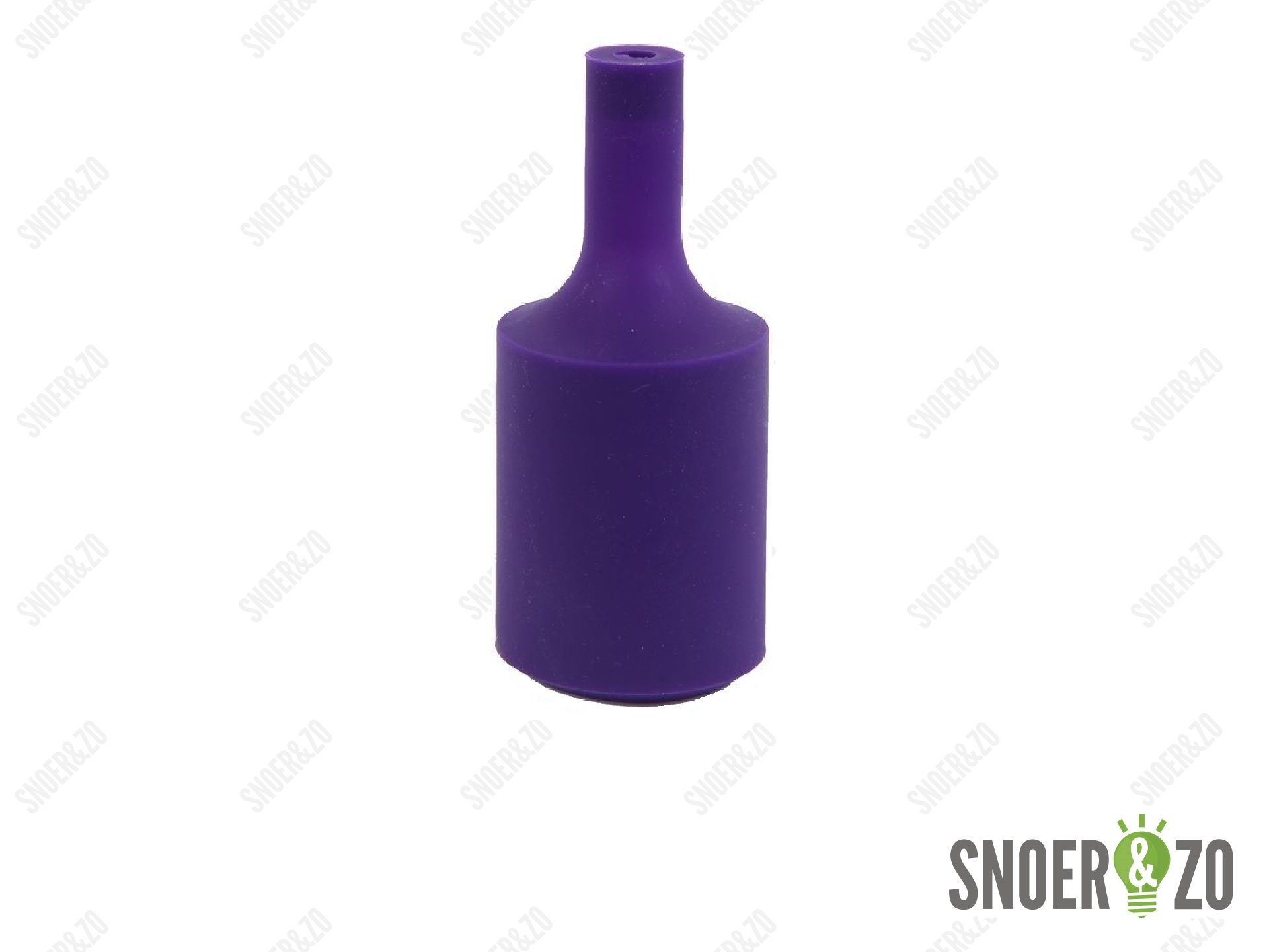 Fittinghuls siliconen cilinder paars E27