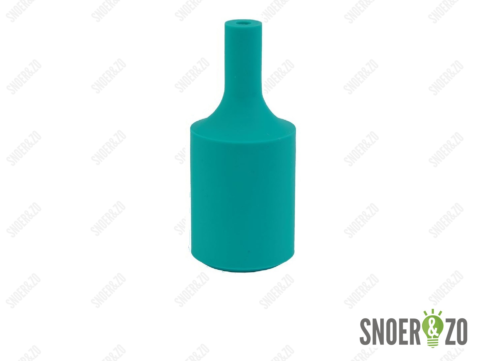 Fittinghuls siliconen cilinder turqoise E27