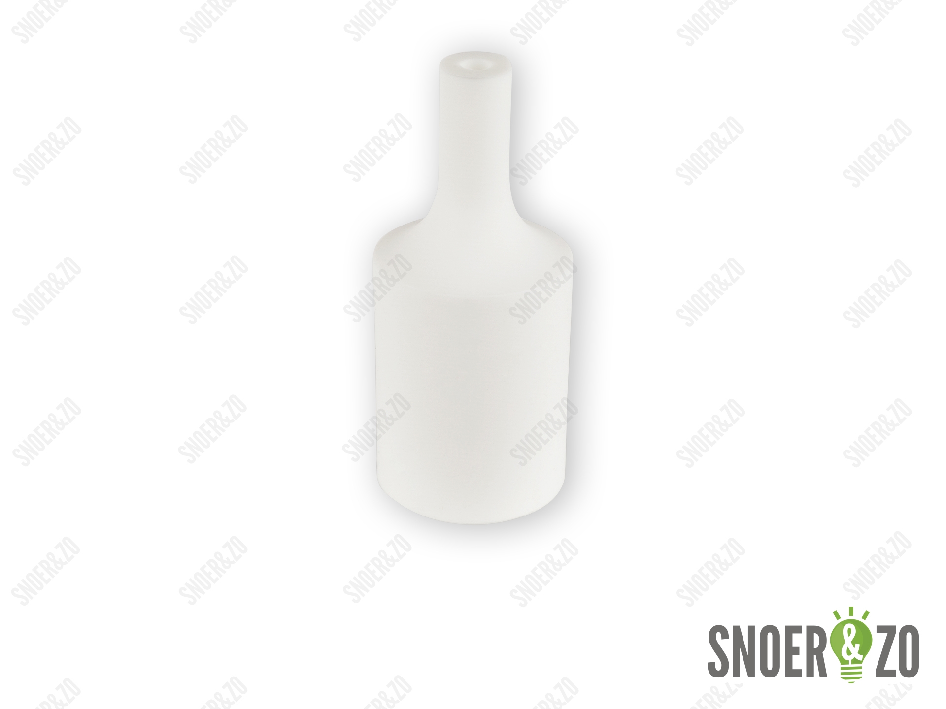 Fittinghuls siliconen cilinder wit E27