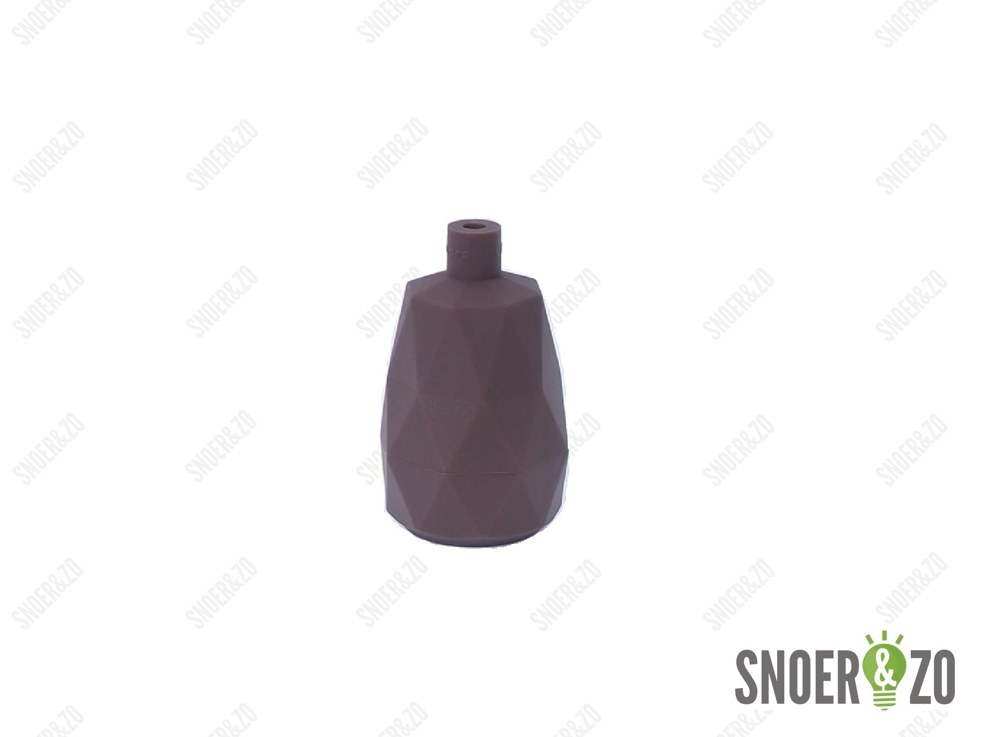 Fittinghuls siliconen facet bruin E27