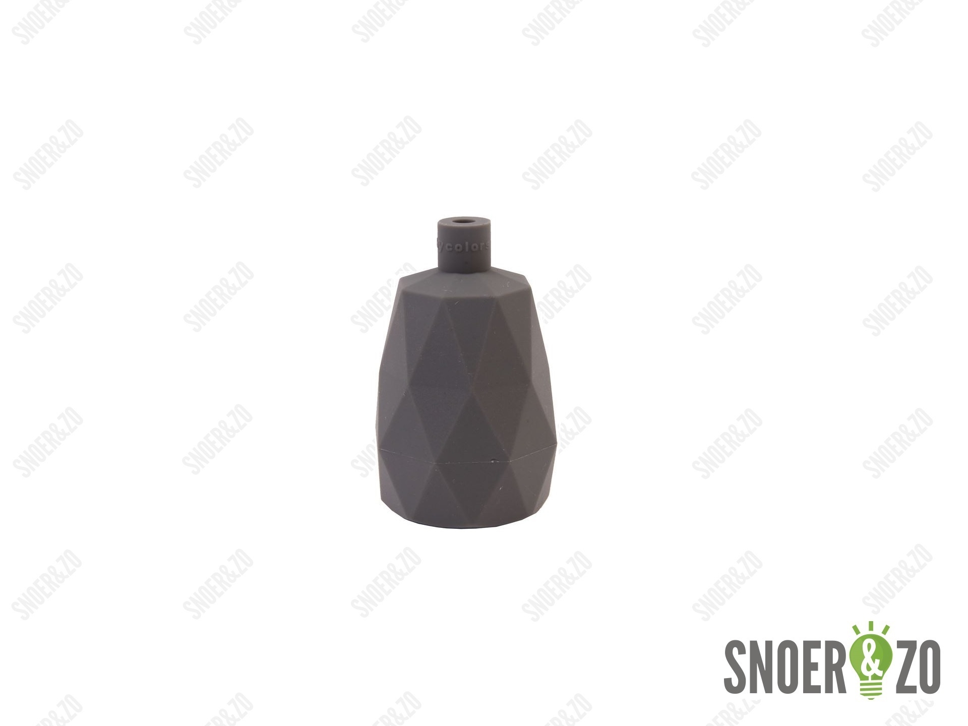 Fittinghuls siliconen facet donkergrijs E27