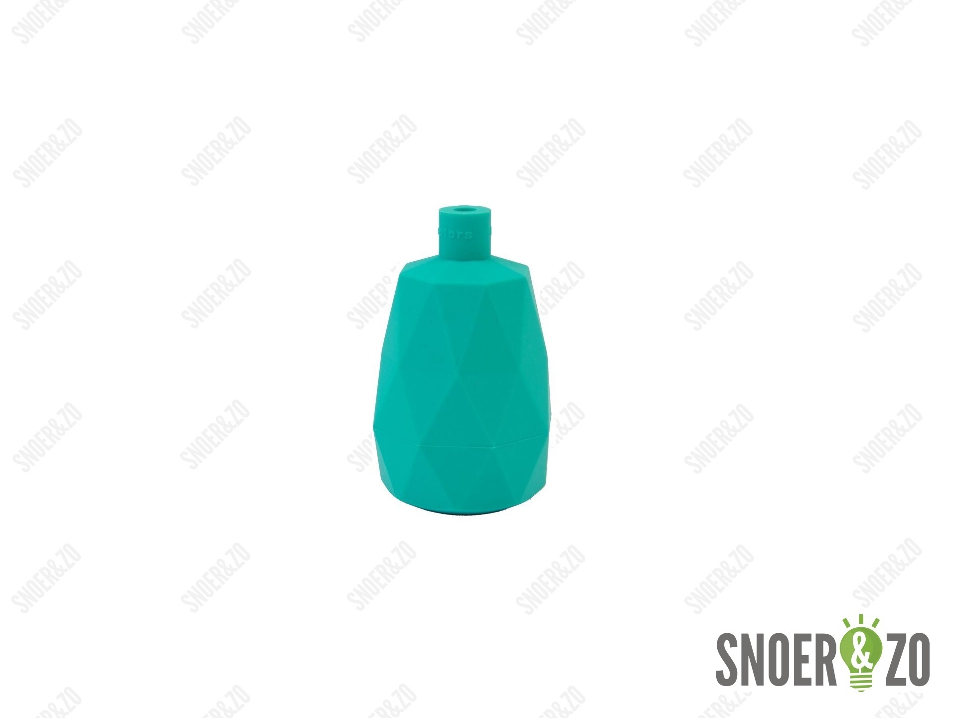 Fittinghuls siliconen facet turquoise E27