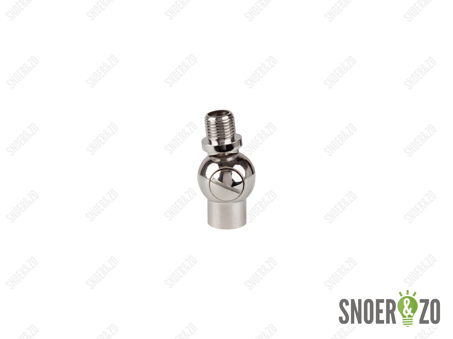 Kniegewricht chroom met schroef - binnendraad - buitendraad