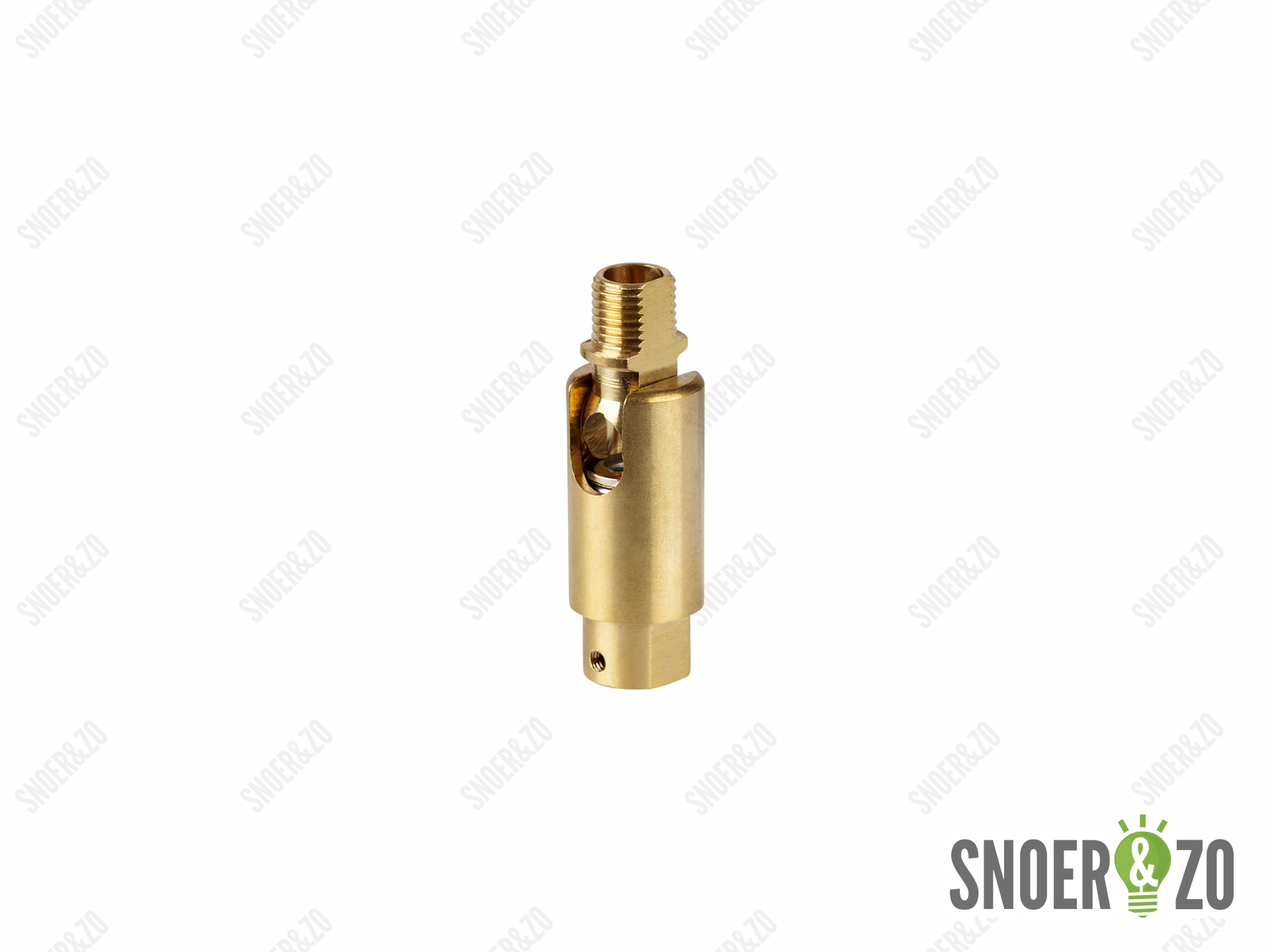 Kniegewricht messing 180 graden kiepbaar - binnendraad - buitendraad