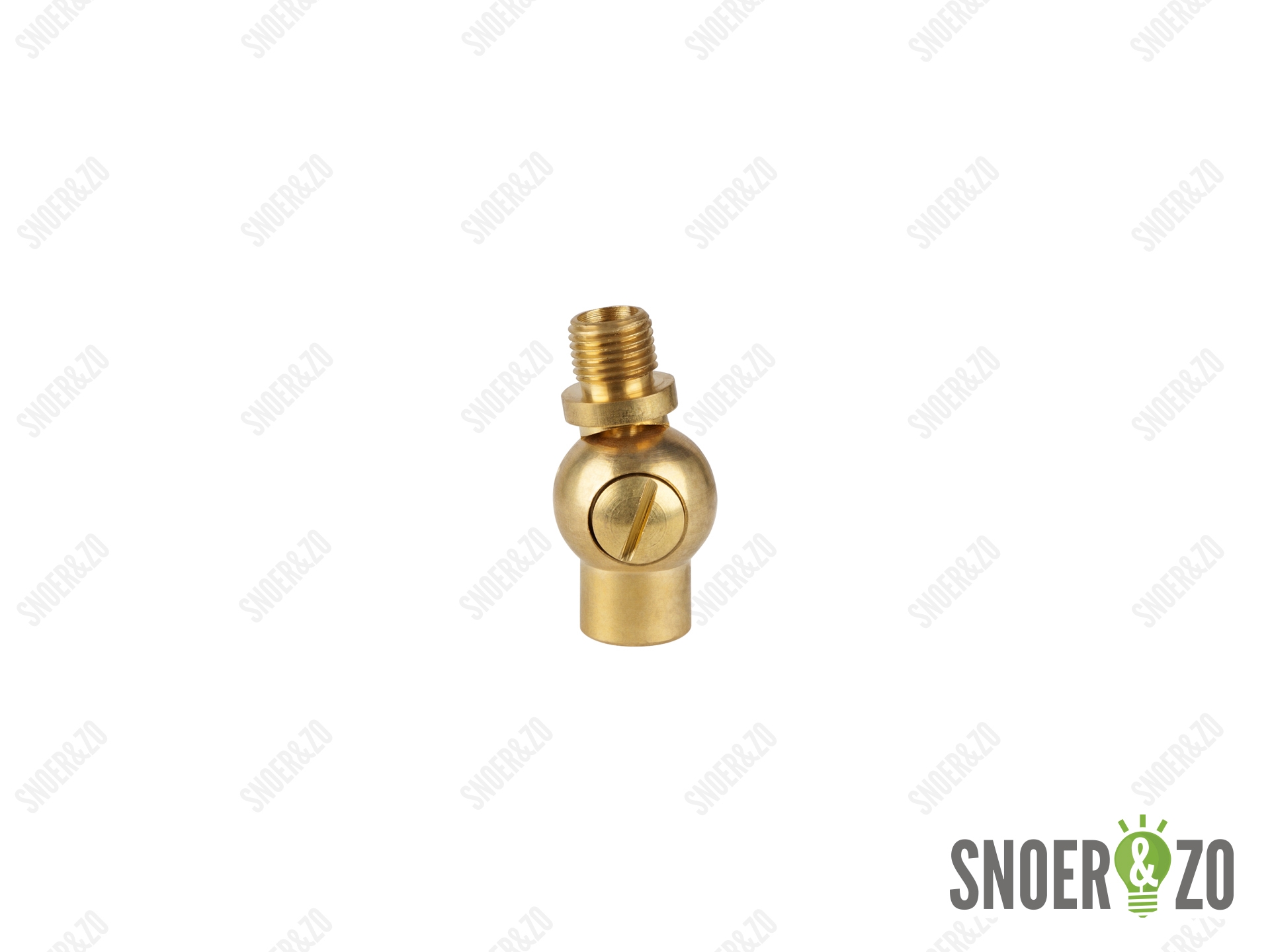 Kniegewricht messing met schroef - binnendraad - buitendraad