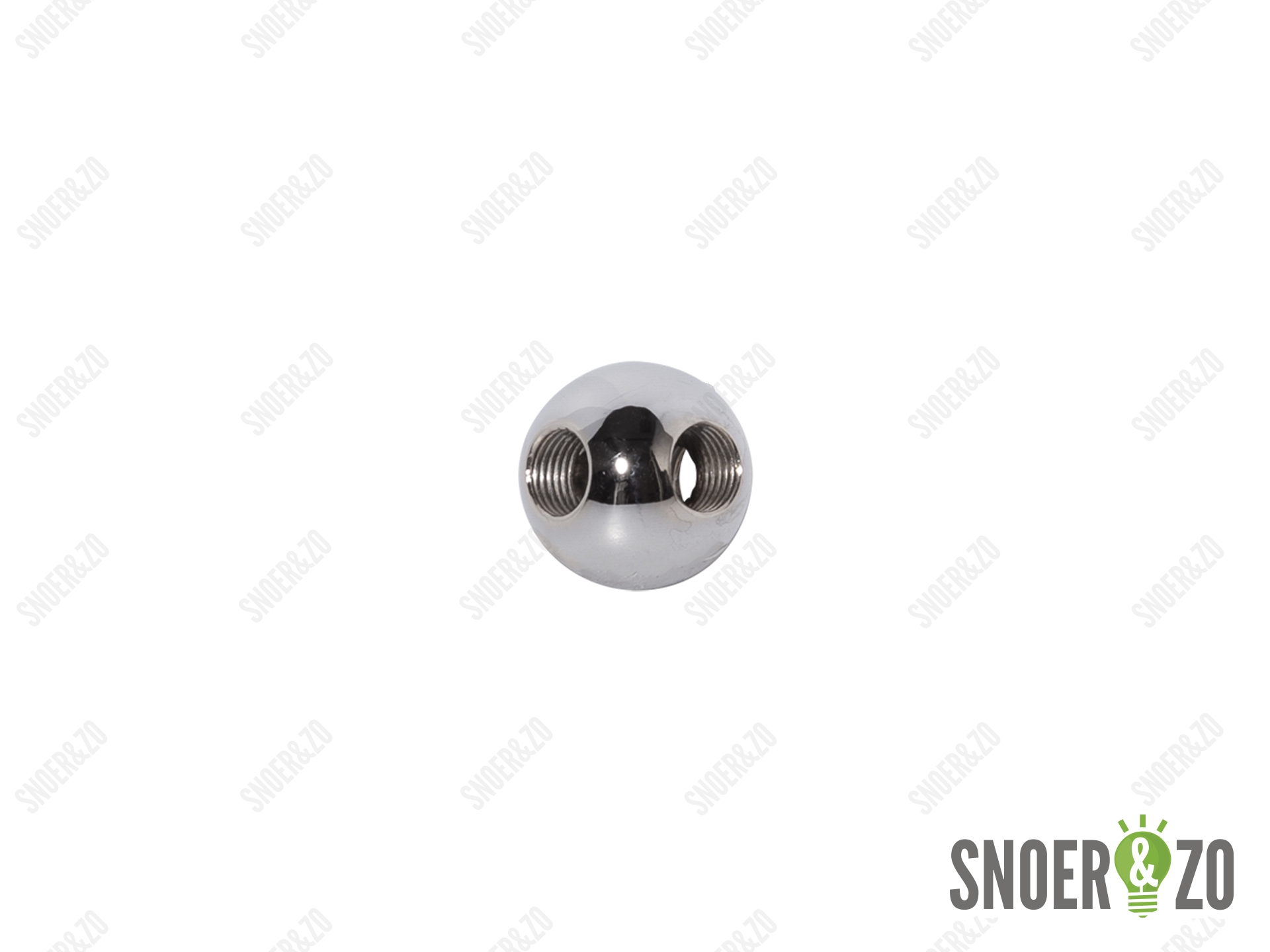 Kogel chroom 25 mm met 3 gaten T binnendraad M10X1