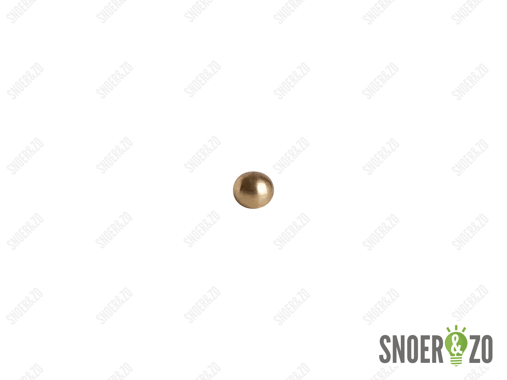 Kogel messing 12 mm met 1 gat binnendraad M4