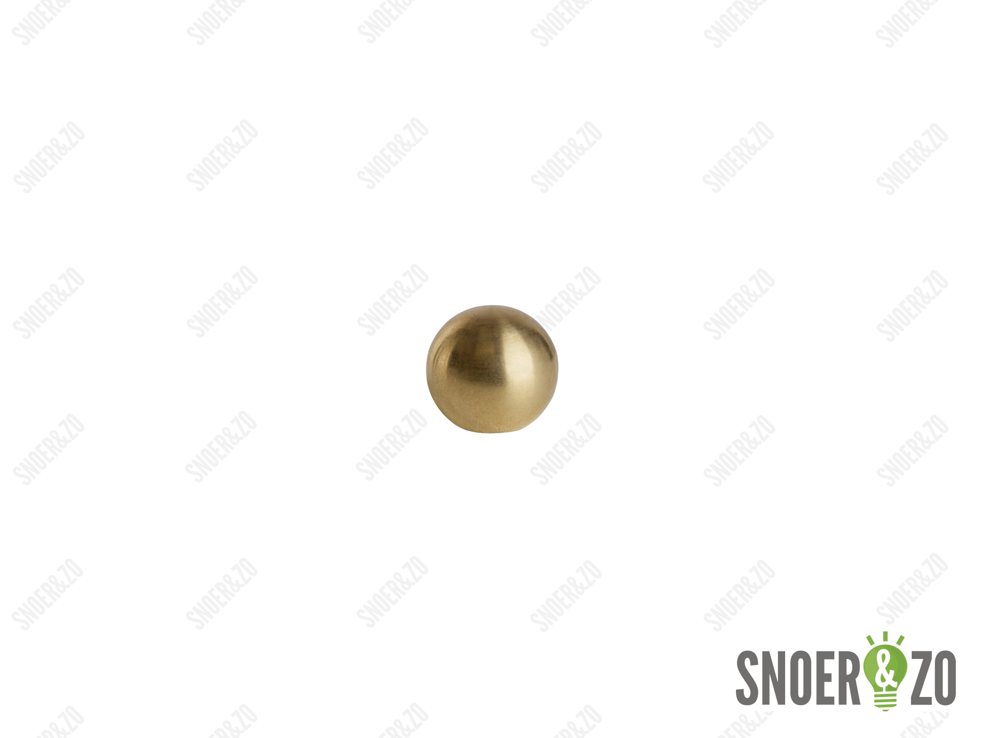 Kogel messing 20 mm met 1 gat binnendraad M10X1