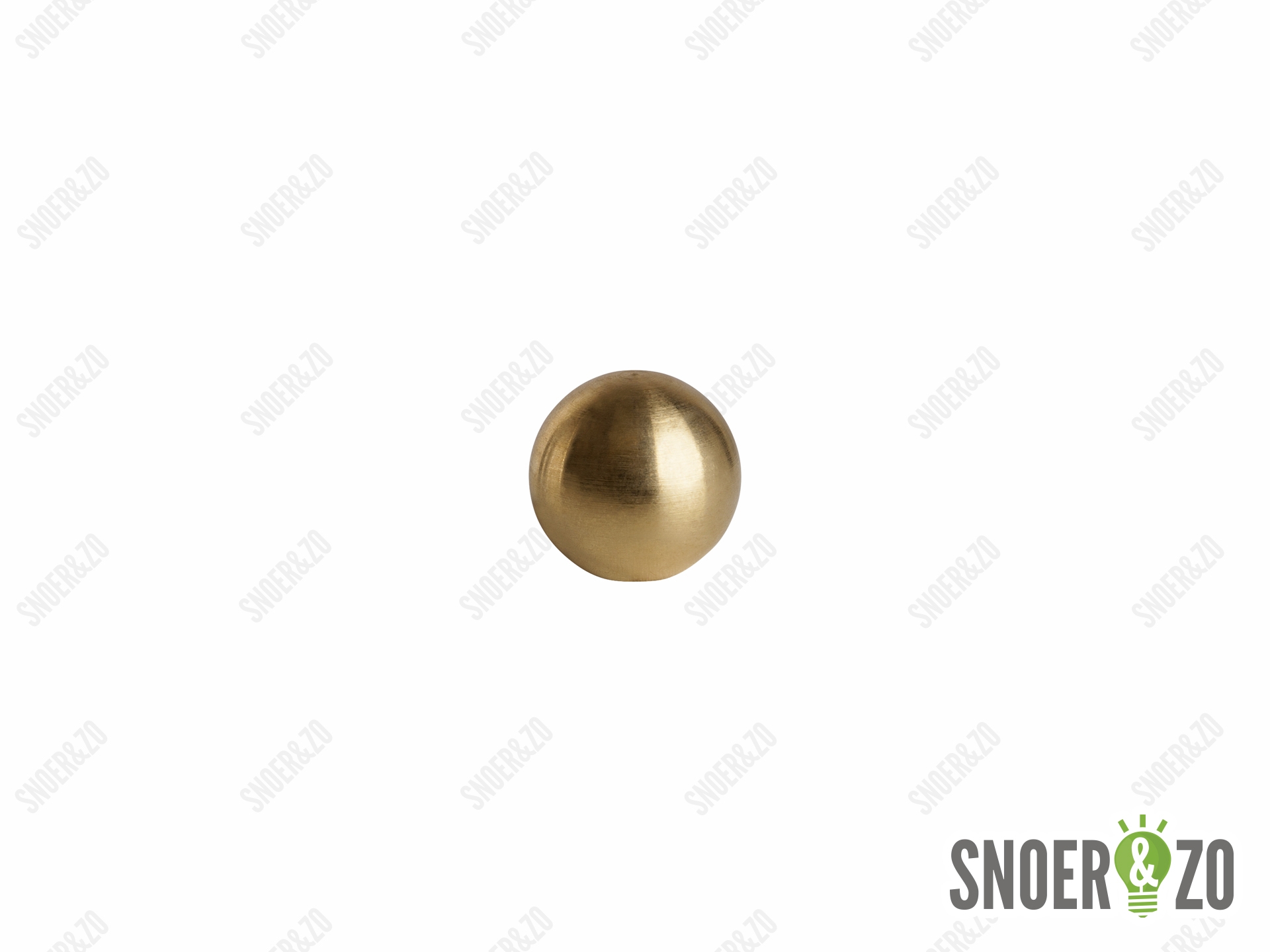 Kogel messing 25 mm met 1 gat binnendraad M10X1