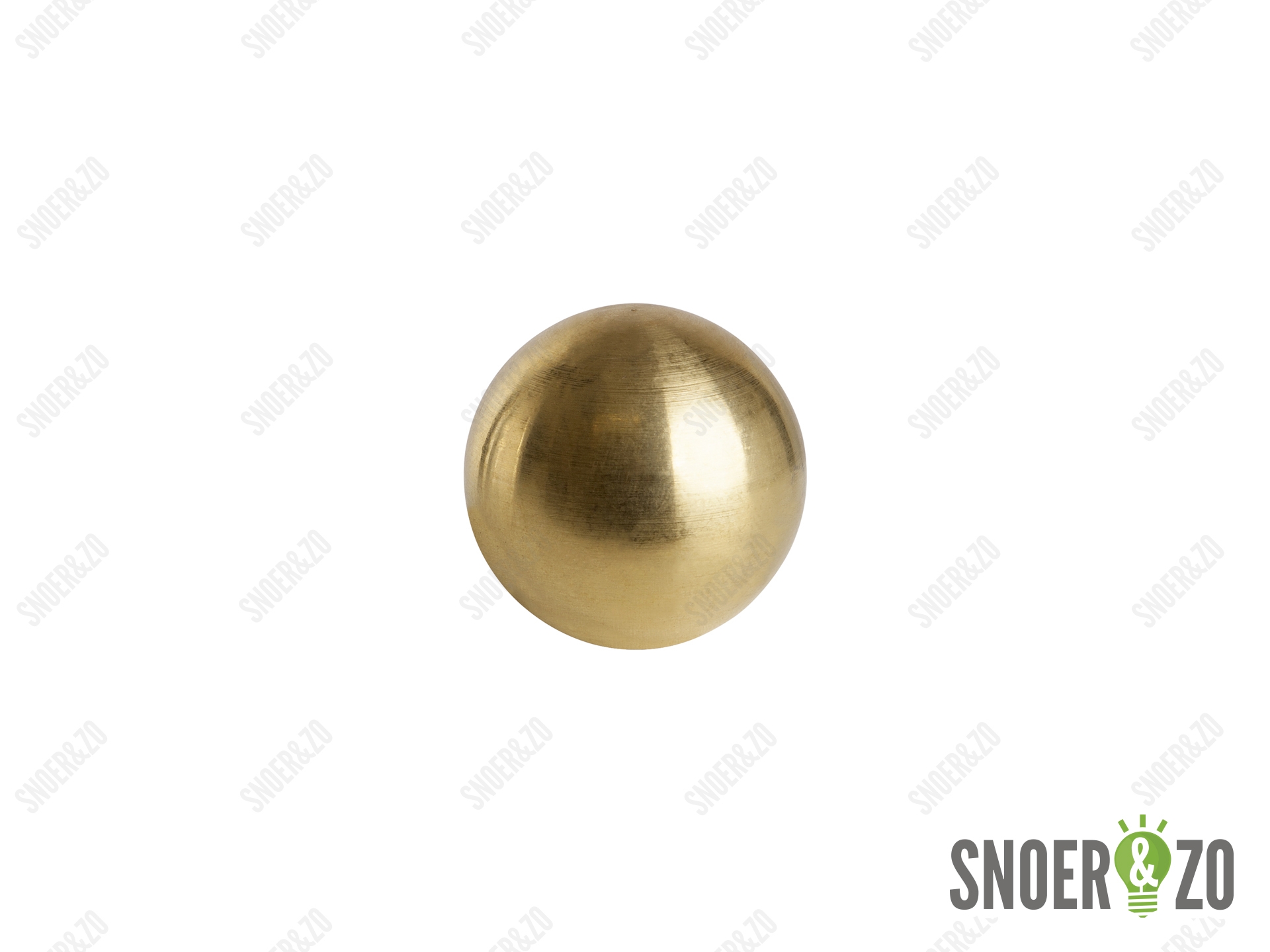 Kogel messing 40 mm met 1 gat binnendraad M10X1