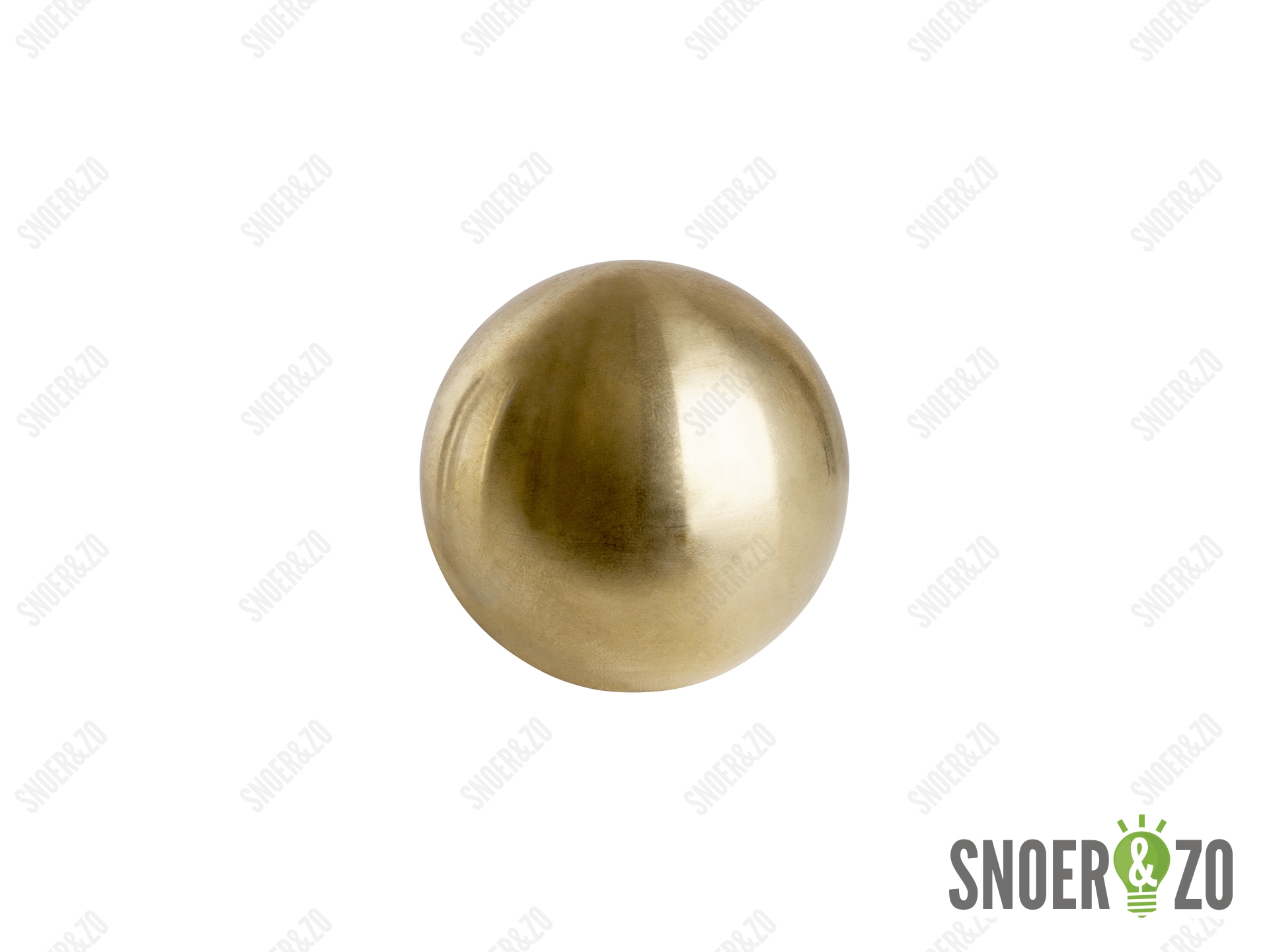 Kogel messing 50 mm met 1 gat binnendraad M10X1