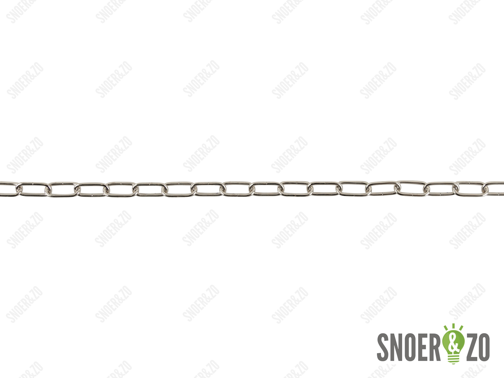 Lamp ketting chroom 20x10mm